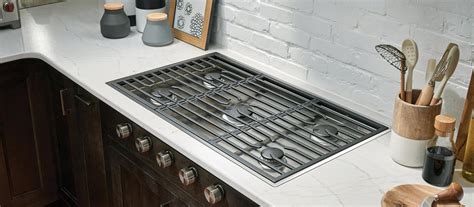 gas cooktop flush with countertop